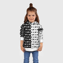 Толстовка-худи детская Off-White: Black & White, цвет: 3D-белый — фото 2