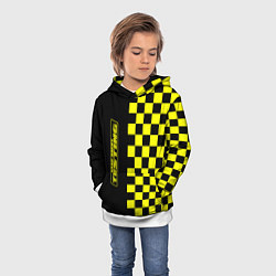 Толстовка-худи детская Testing ASAP Rocky: Yellow Grid, цвет: 3D-белый — фото 2