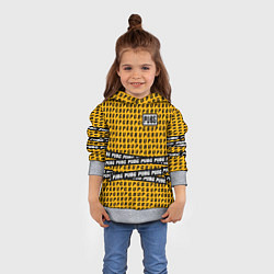 Толстовка-худи детская PUBG Life: Yellow Style, цвет: 3D-меланж — фото 2