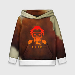 Толстовка-худи детская Apex Legends: Caustic Logo, цвет: 3D-белый