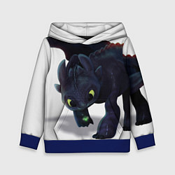 Толстовка-худи детская Как приручить дракона, цвет: 3D-синий