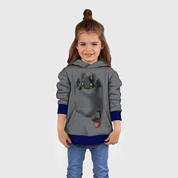 Толстовка-худи детская Фурия в кармане, цвет: 3D-синий — фото 2