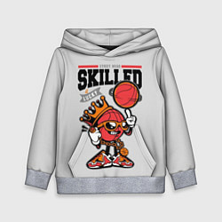 Толстовка-худи детская Skilled and lucky ball, цвет: 3D-меланж
