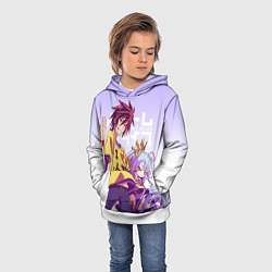 Толстовка-худи детская No Game No Life, цвет: 3D-белый — фото 2