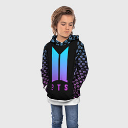Толстовка-худи детская BTS: Neon Night, цвет: 3D-белый — фото 2