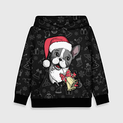 Детская толстовка Merry Christmas - french bulldog