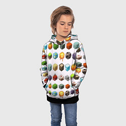 Толстовка-худи детская Minecraft Cubes, цвет: 3D-черный — фото 2