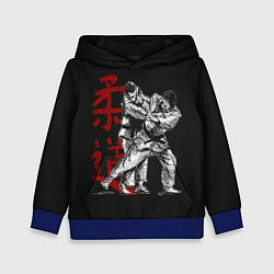 Толстовка-худи детская Judo, цвет: 3D-синий