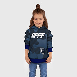 Толстовка-худи детская Off-White, цвет: 3D-синий — фото 2