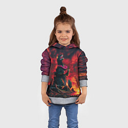 Толстовка-худи детская Укулеле, цвет: 3D-меланж — фото 2