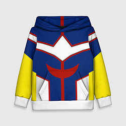 Толстовка-худи детская ALL MIGHT MY HERO ACADEMIA MHA МОЯ ГЕРОЙСКАЯ АКАДЕ, цвет: 3D-белый