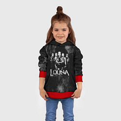 Толстовка-худи детская Louna, цвет: 3D-красный — фото 2