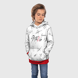 Толстовка-худи детская STRAY KIDS АВТОГРАФЫ, цвет: 3D-красный — фото 2