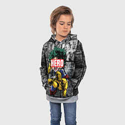 Толстовка-худи детская Deku Плашка переносная, цвет: 3D-меланж — фото 2