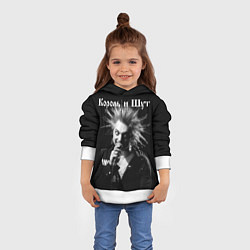 Толстовка-худи детская Король и Шут Анархия, цвет: 3D-белый — фото 2