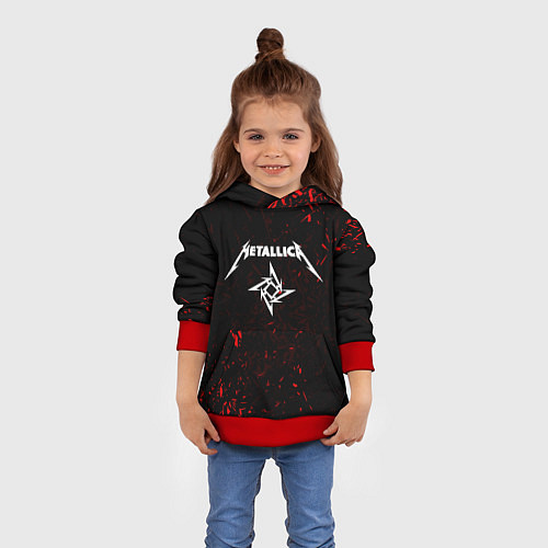 Детская толстовка METALLICA / 3D-Красный – фото 4