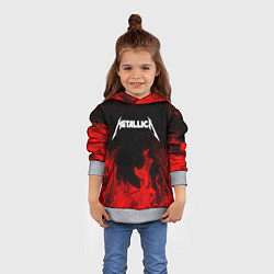 Толстовка-худи детская METALLICA НА СПИНЕ, цвет: 3D-меланж — фото 2