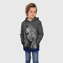 Толстовка-худи детская BILLIE EILISH, цвет: 3D-синий — фото 2