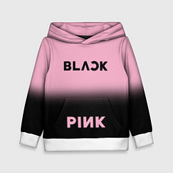 Толстовка-худи детская Blackpink - розово-черный, цвет: 3D-белый