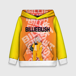 Толстовка-худи детская Billie Eilish: Yellow Mood, цвет: 3D-белый