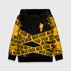 Толстовка-худи детская BILLIE EILISH: Yellow & Black Tape, цвет: 3D-черный