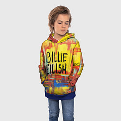 Толстовка-худи детская Billie Eilish: Art, цвет: 3D-синий — фото 2