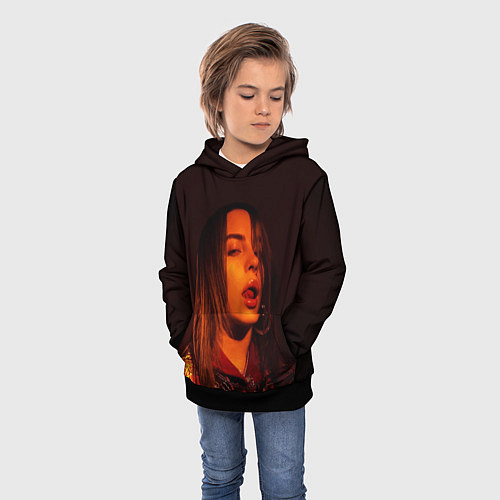 Детская толстовка BILLIE EILISH: Red Mood / 3D-Черный – фото 3