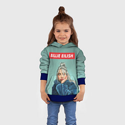 Толстовка-худи детская Billie Eilish, цвет: 3D-синий — фото 2