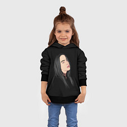 Толстовка-худи детская Billie Eilish: Black Style, цвет: 3D-черный — фото 2