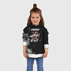 Толстовка-худи детская Ateez, цвет: 3D-белый — фото 2