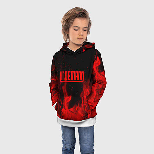 Детская толстовка LINDEMANN: Red Fire / 3D-Белый – фото 3