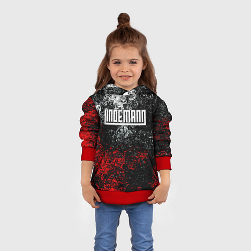 Детская толстовка LINDEMANN: Colour Splash / 3D-Красный – фото 4