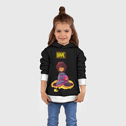 Толстовка-худи детская UNDERTALE FRISK, цвет: 3D-белый — фото 2