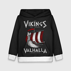 Толстовка-худи детская Vikings Valhalla, цвет: 3D-белый