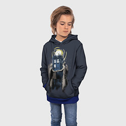 Толстовка-худи детская Doctor Who, цвет: 3D-синий — фото 2