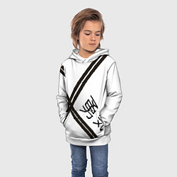 Толстовка-худи детская Мужская толстовка-Смелость, цвет: 3D-белый — фото 2