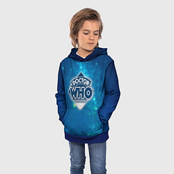 Толстовка-худи детская Doctor Who, цвет: 3D-синий — фото 2