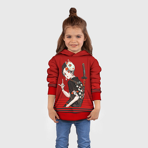 Детская толстовка Demon Slayer / 3D-Красный – фото 4