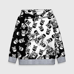 Толстовка-худи детская Черепа, цвет: 3D-меланж