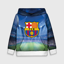 Толстовка-худи детская FC Barcelona, цвет: 3D-белый