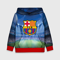 Толстовка-худи детская FC Barcelona, цвет: 3D-красный