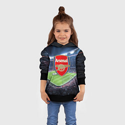 Толстовка-худи детская FC Arsenal, цвет: 3D-черный — фото 2
