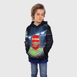 Толстовка-худи детская FC Arsenal, цвет: 3D-синий — фото 2