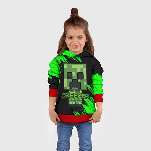 Детская толстовка MINECRAFT CREEPER / 3D-Красный – фото 4
