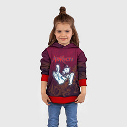 Толстовка-худи детская Агата Кристи, цвет: 3D-красный — фото 2