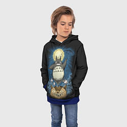 Толстовка-худи детская My Neighbor Totoro, цвет: 3D-синий — фото 2