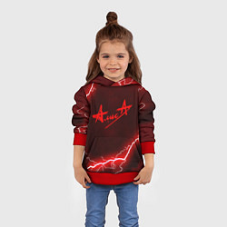 Толстовка-худи детская АлисА, цвет: 3D-красный — фото 2