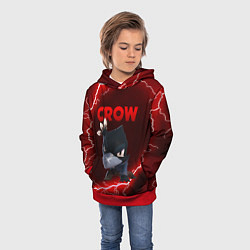 Толстовка-худи детская BRAWL STARS CROW, цвет: 3D-красный — фото 2