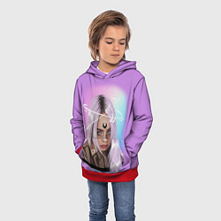 Толстовка-худи детская BILLIE EILISH, цвет: 3D-красный — фото 2