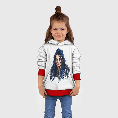 Детская толстовка BILLIE EILISH / 3D-Красный – фото 4